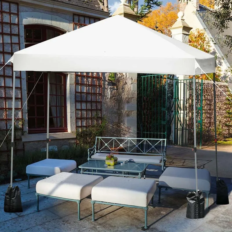 GrandShoppersHub  8’ x 8' Outdoor Pop up Canopy Tent Instant Shelter Canopy with Roller Bag & 4 Sand Bags