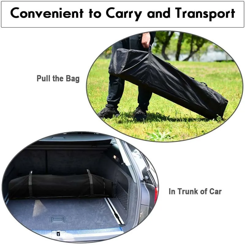 GrandShoppersHub  8’ x 8' Outdoor Pop up Canopy Tent Instant Shelter Canopy with Roller Bag & 4 Sand Bags