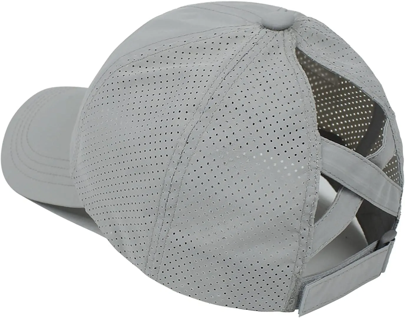 HGGE Womens Criss Cross Ponytail Baseball Cap Adjustable High Messy Bun Ponycap Quick Drying Hat