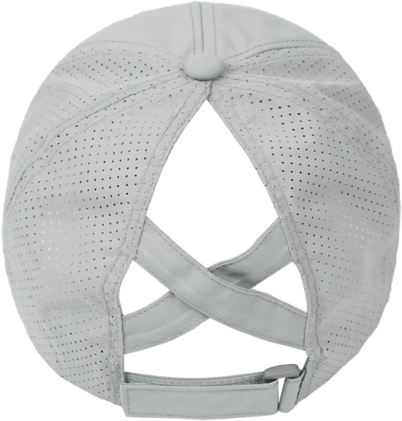 HGGE Womens Criss Cross Ponytail Baseball Cap Adjustable High Messy Bun Ponycap Quick Drying Hat