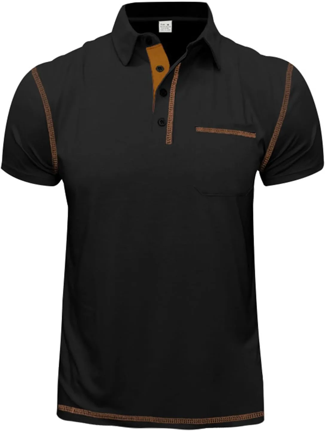 lcyhony Polo Shirts for Men Slim fit Short Sleeve Athletic Golf Shirts Lightweight Comfy Summer Casual T-Shirts with Pocket