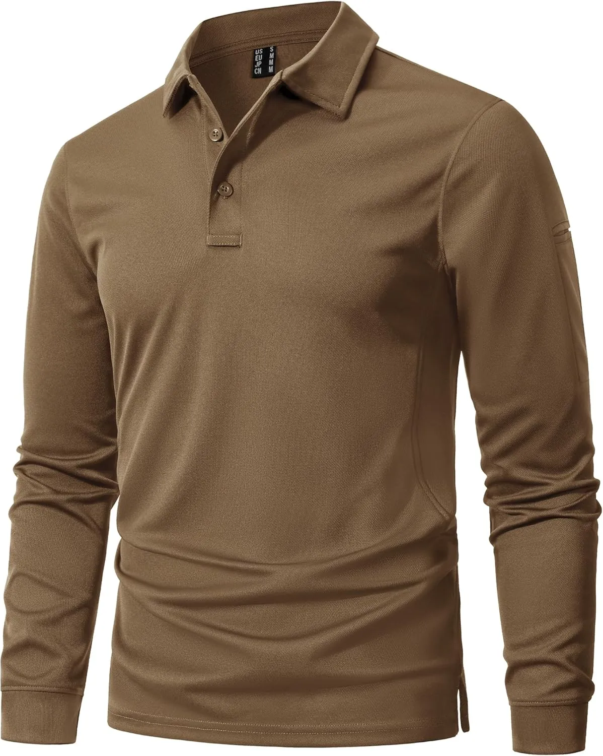 MAGNIVIT Men's Polo Shirts Long Sleeve Quick Dry Performance Shirt Military Tactical Army Combat Polo Shirts