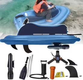 Pro-Grade Inflatable Sup Motor Kit: 500w 10000mah Underwater Scooter(High-Speed),Electric Motor Boat Jet Ski Inflatable Boat(Lightweight Foldable) Diving Kayak/Paddle Board Companion ,Blue