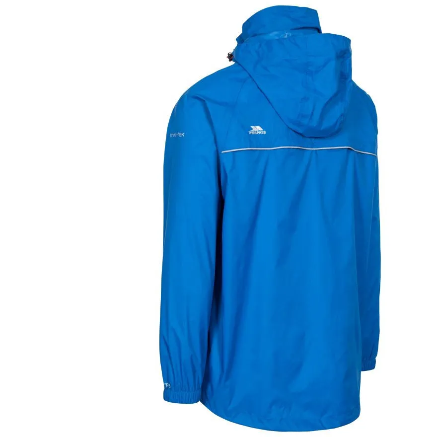 Qikpac X Kids' Unpadded Waterproof Packaway Jacket in Blue