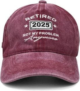 Retirement Gifts for Women Men Cool Retired hat Funny Embroidered Classic Denim hat