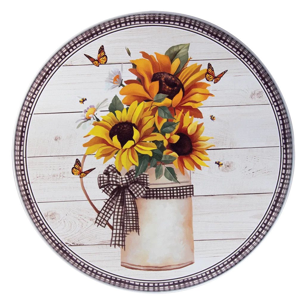 SM1417BLX25136 6-Piece Set: 2-Pack 14 x 17-Inch Black Matte Counter Mat and 4-Pack Garden Harvest Burner Covers