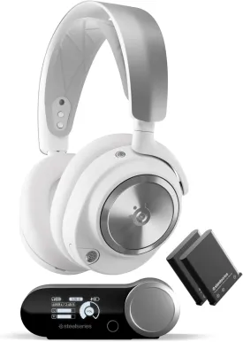 SteelSeries Arctis Nova Pro Wireless Multi-System Gaming Headset  Neodymium Magnetic Drivers  Active Noise Cancellation  2 Battery System  ClearCast Gen 2 Mic  PC, PS5, PS4, Switch, Mobile