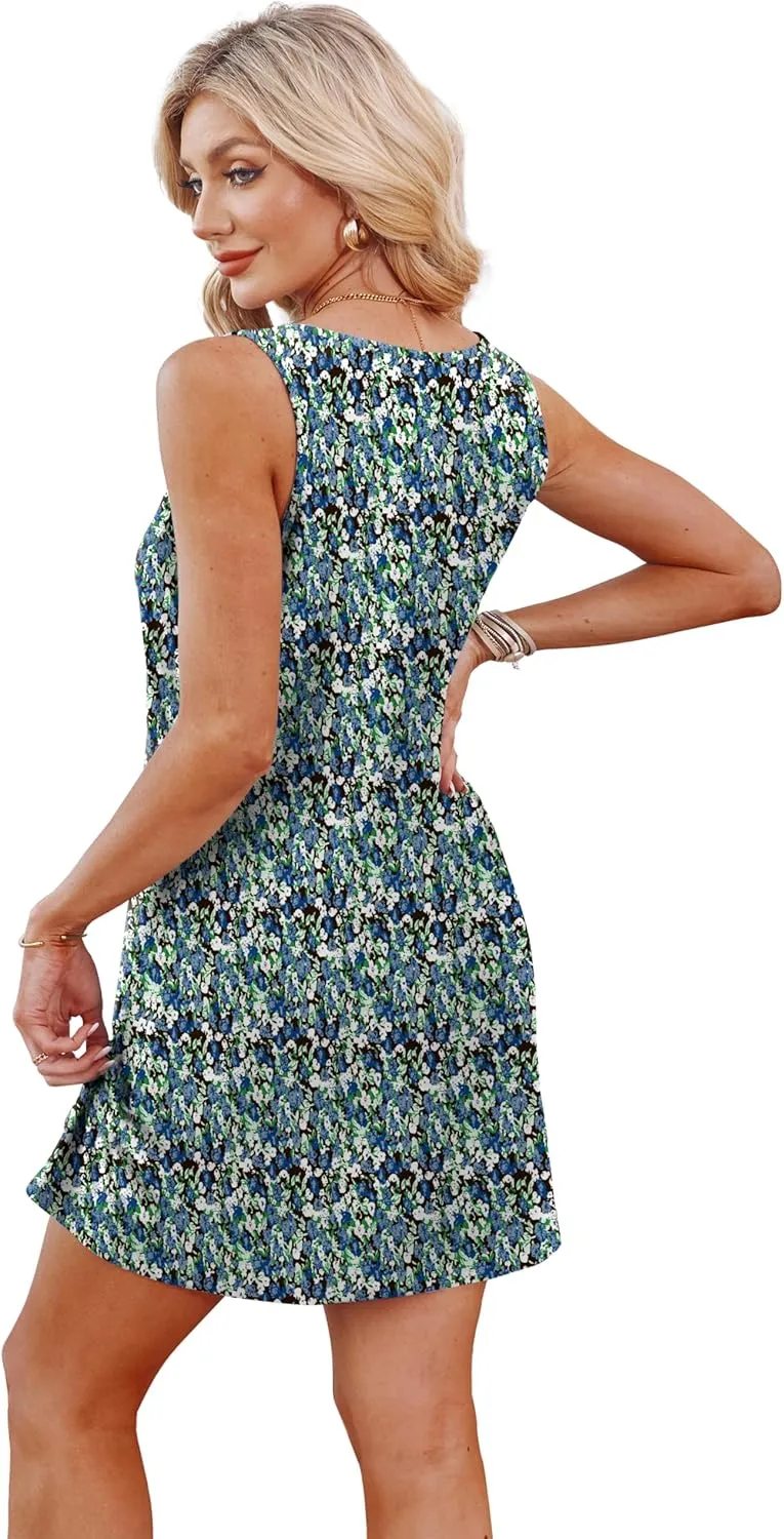 Swimsuit Coverup for Women 2025 Bathing Suit Beach Vacation Clothes for Women Crew Neck Twisted Summer Dress