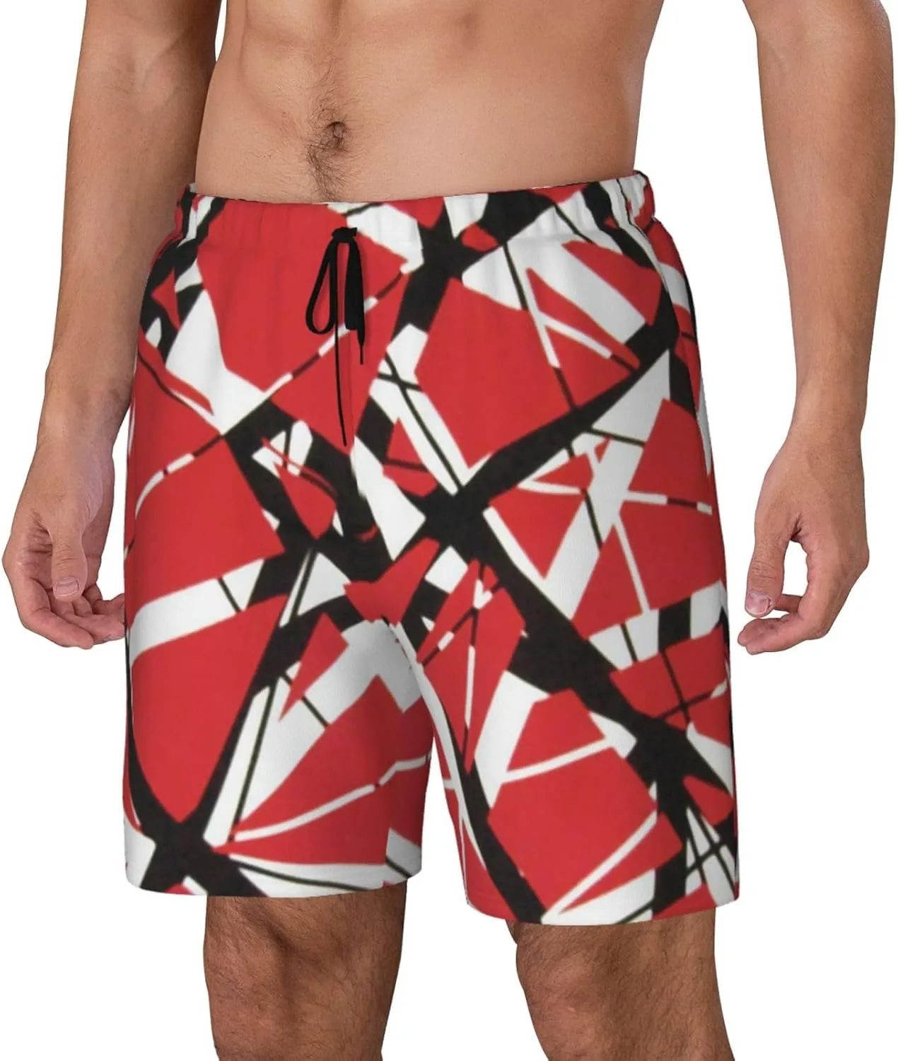 Teen Boys Lightweight Swim Trunks for Van.1986 Halen Beach Pants,Swimming Beach Shorts Bathing Suits with Pockets for