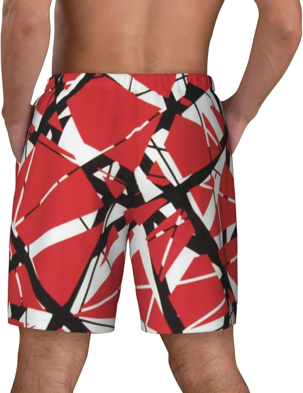 Teen Boys Lightweight Swim Trunks for Van.1986 Halen Beach Pants,Swimming Beach Shorts Bathing Suits with Pockets for