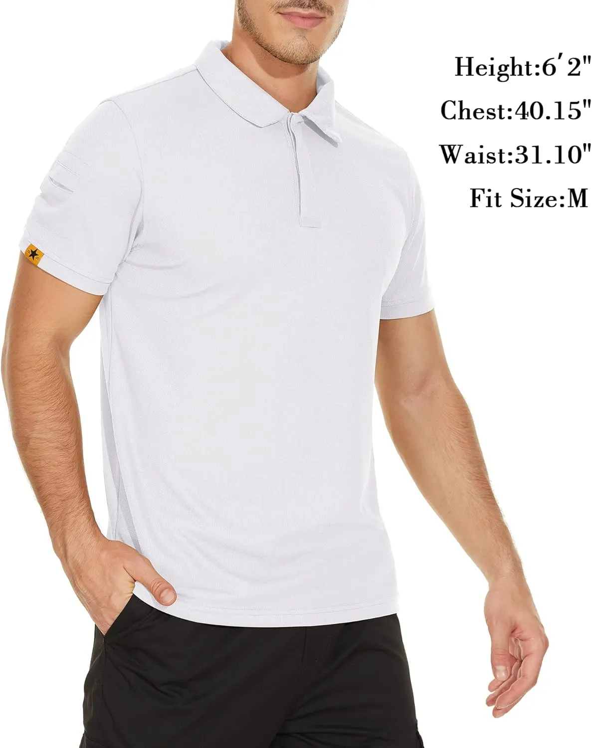 V VALANCH Polo Shirts for Men 4 Pack Short Sleeve Cool Dri Collared Tennis Golf Shirts