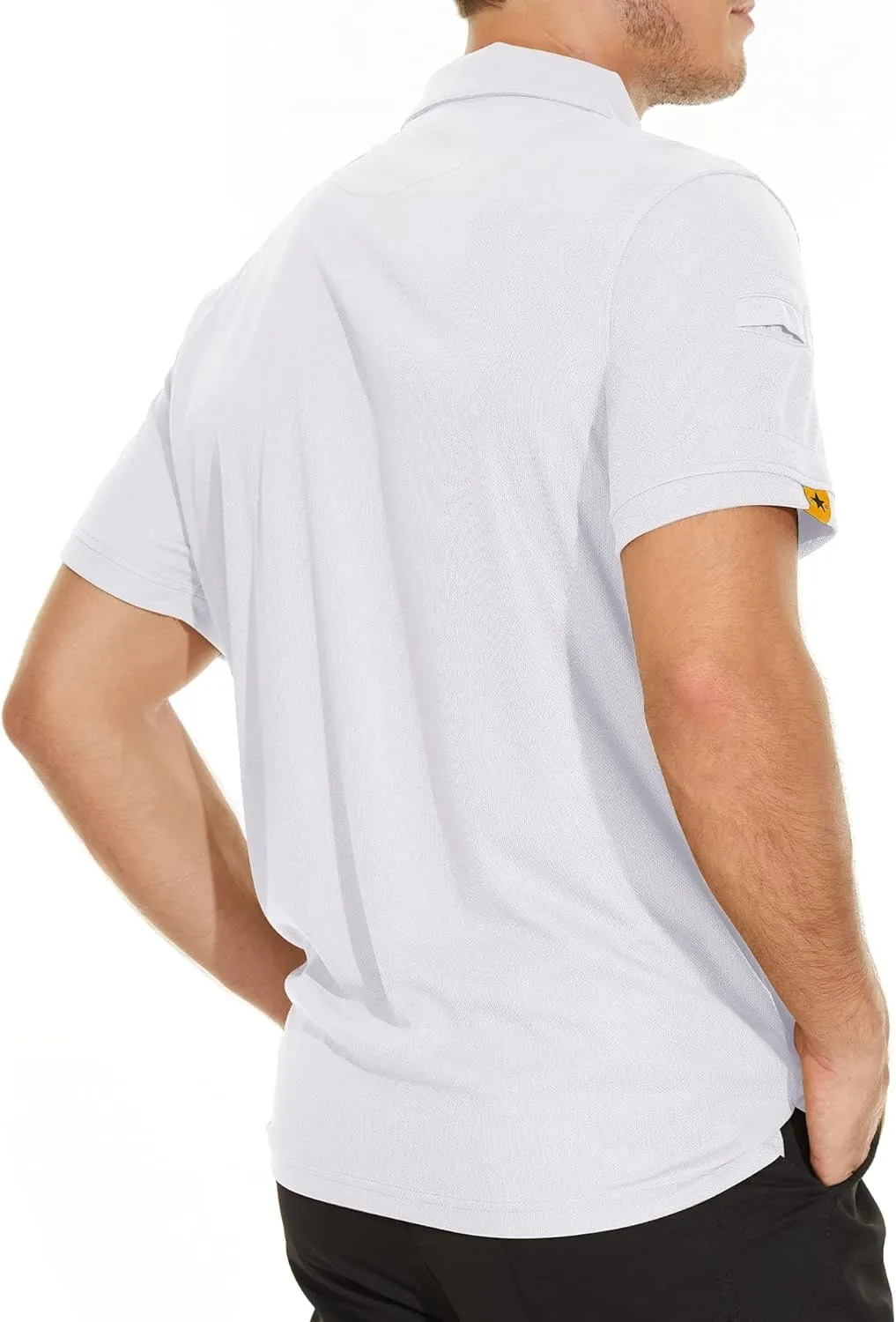 V VALANCH Polo Shirts for Men 4 Pack Short Sleeve Cool Dri Collared Tennis Golf Shirts